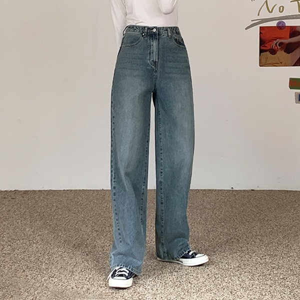 174-[170cm]수선놉81#밴딩와이드롱데님팬츠♡韓國女裝褲