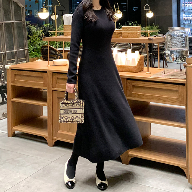 minsshop-(촉촉한촉감)치케 니트 훌원피스♡韓國女裝連身裙