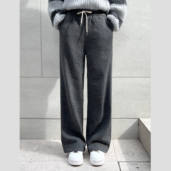 chicfox-[오픈위크/15%할인][당일발송]더슬립 세미와이드 기모트레이닝팬츠(11.16(목)까지)♡韓國女裝褲