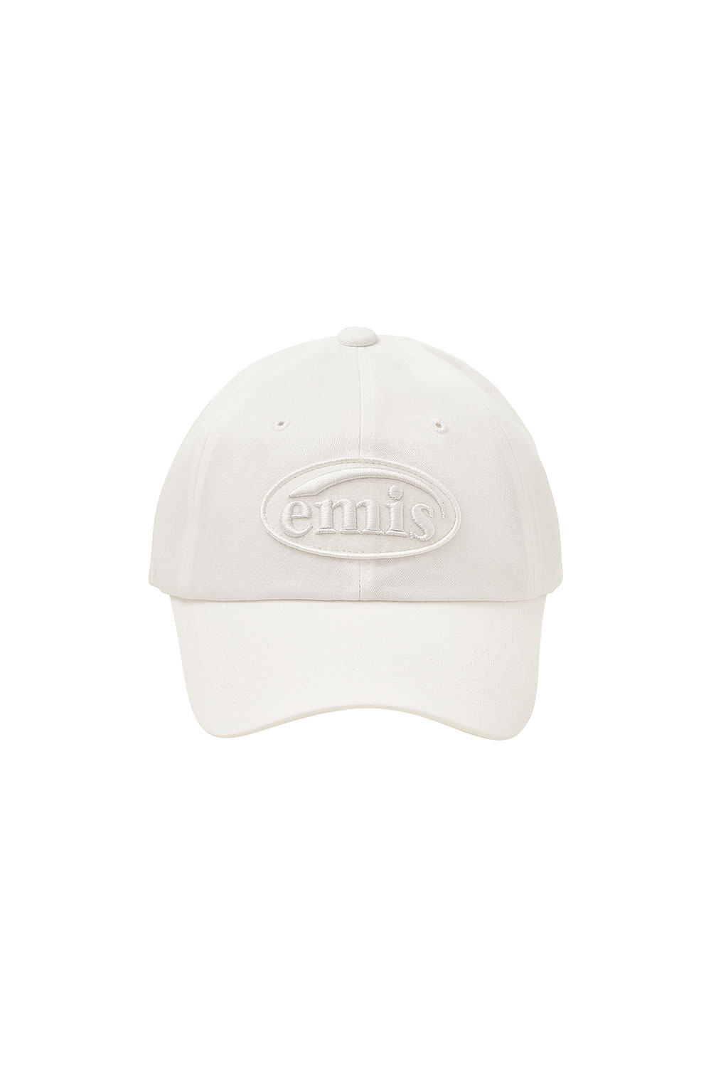 韓國EMIS - TONE ON TONE WAPPEN BALL CAP-WHITE 同色系瓦彭球帽-白色
