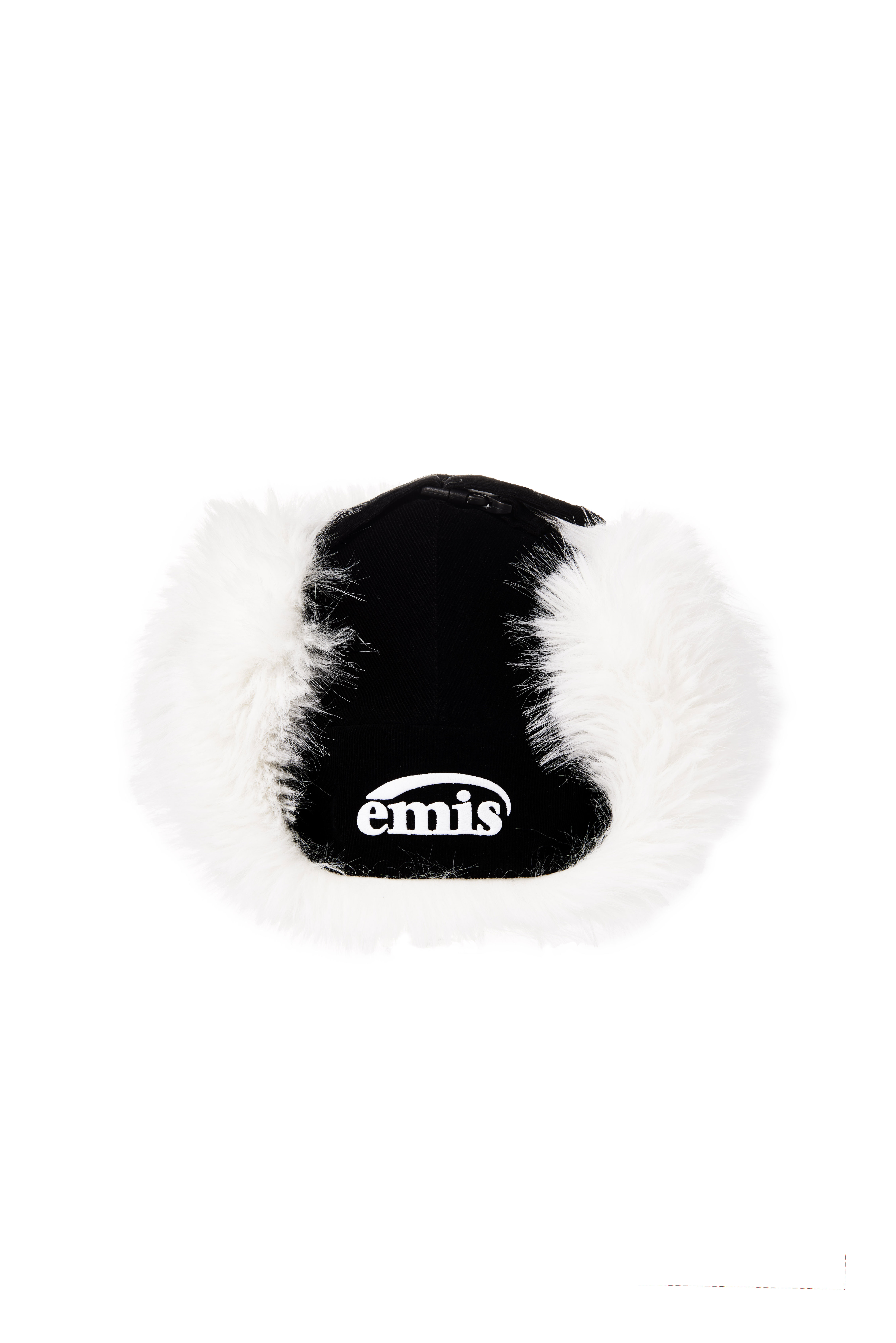 韓國EMIS - CORDUROY FUR EARFLAP CAP-BLACK 燈芯絨毛皮耳蓋-黑色