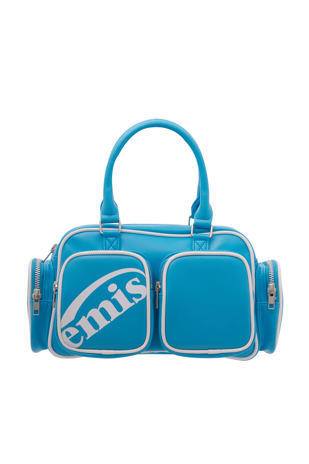韓國EMIS - CROPPED LOGO MULTI-POCKET BAG-AQUA BLUE 短款LOGO多口袋包-水藍色