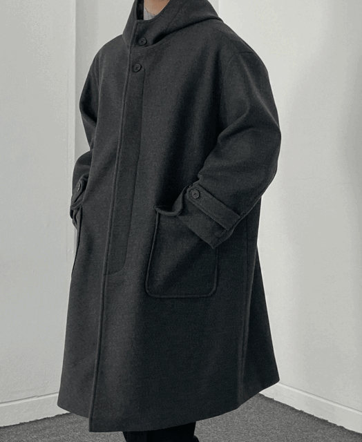 madern-로니 후드 코트 (2color)♡韓國男裝外套
