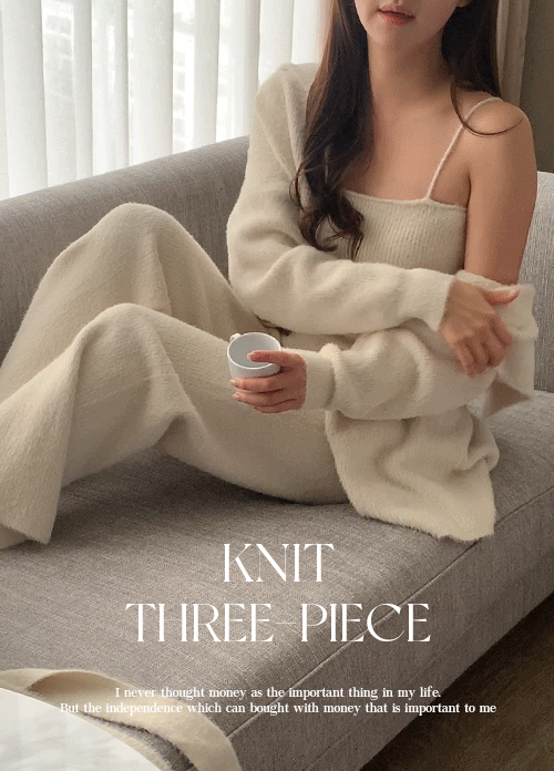 reine-[꾸안꾸/코지룩] 베르미니트쓰리피스 (2color) new♡韓國女裝連身裙