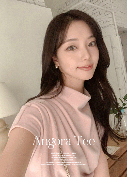 reine-[겨울신상]위어앙고라반목셔링티 (5color) new♡韓國女裝上衣