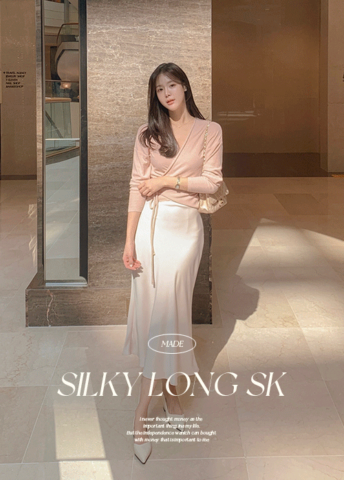 reine - [청순여리/자체제작] 실키 롱 스커트♡韓國女裝裙