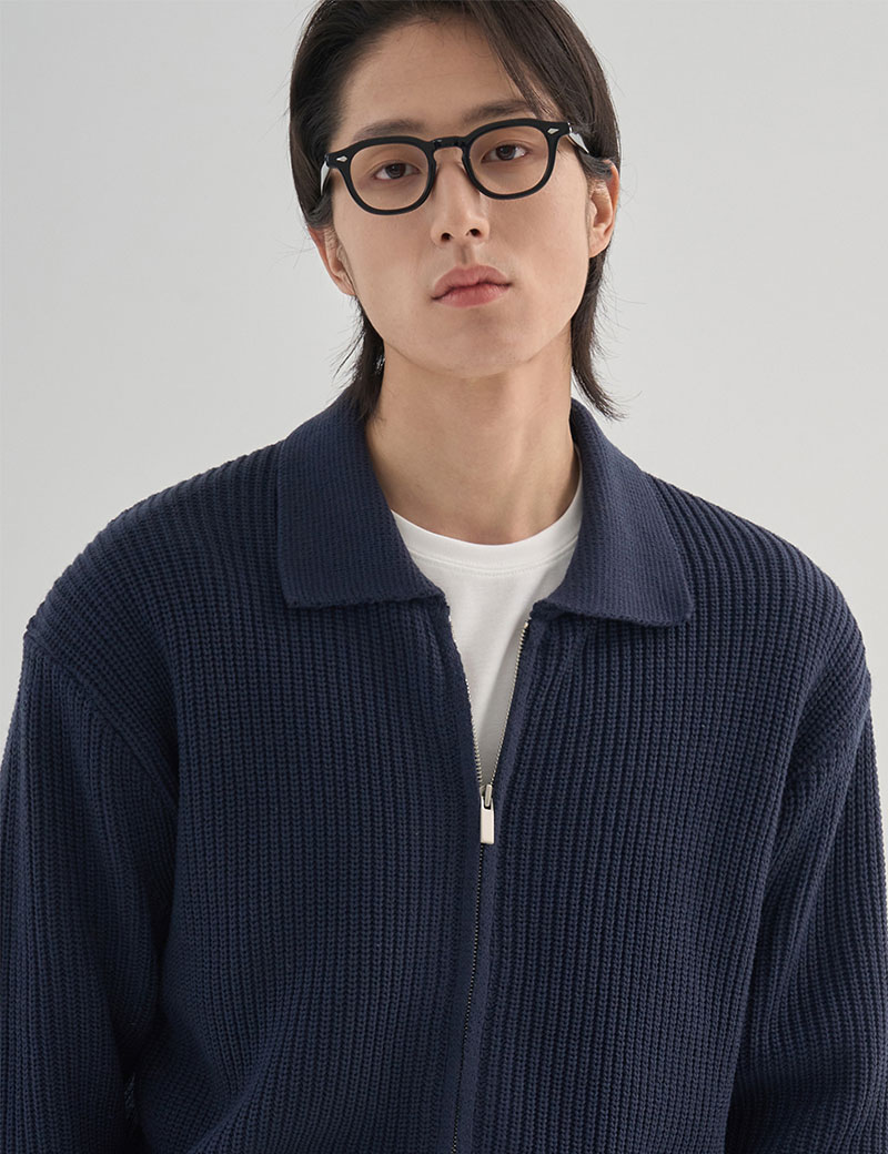 maninstore - [MIS] 헤라시 카라 풀집업 니트*♡韓國男裝外套