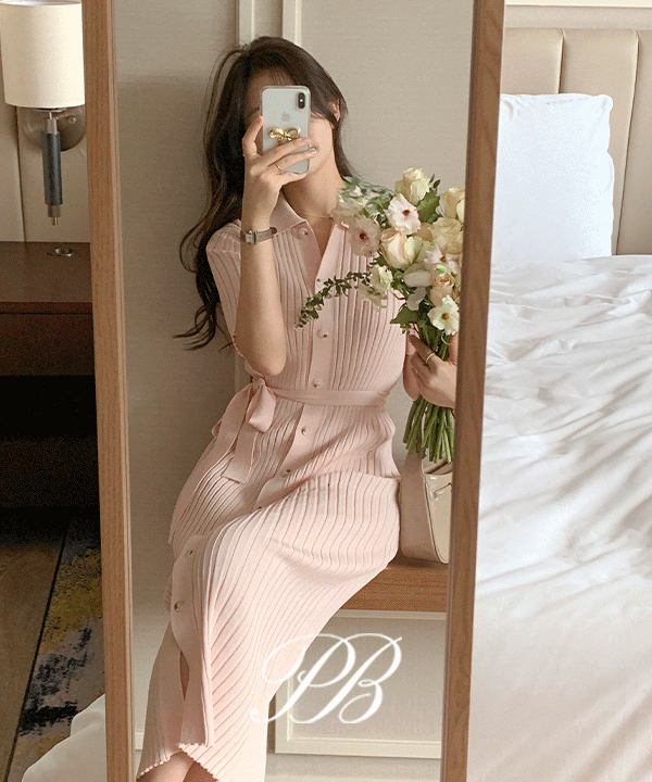 perbit - [봄할인전~70%] [모델소장] 에르제 카라골지 로브실루엣 니트원피스 - 3color♡韓國女裝連身裙