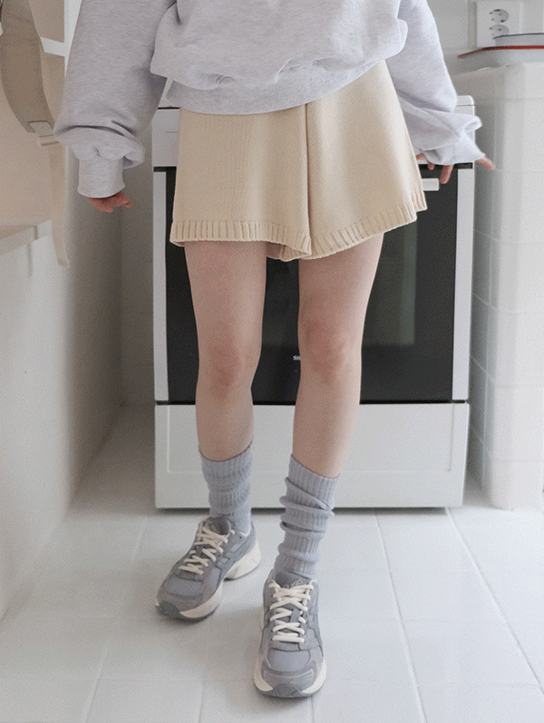 slowand - [기획특가] 미닛 하프 니트팬츠 - 2 color♡韓國女裝褲