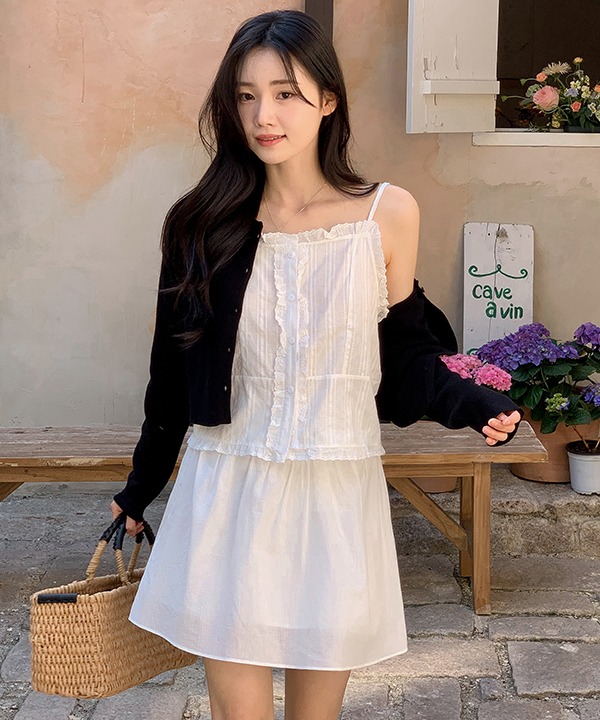 shopperland - 시어 썸머 플레어 밴딩 미니 스커트 (3color)♡韓國女裝裙