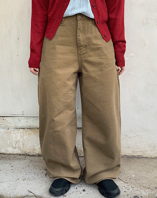 baon - [3일간 new 5% sale] 루타나 카펜더 코튼 와이드 팬츠 (3color) - 바온♡韓國女裝褲