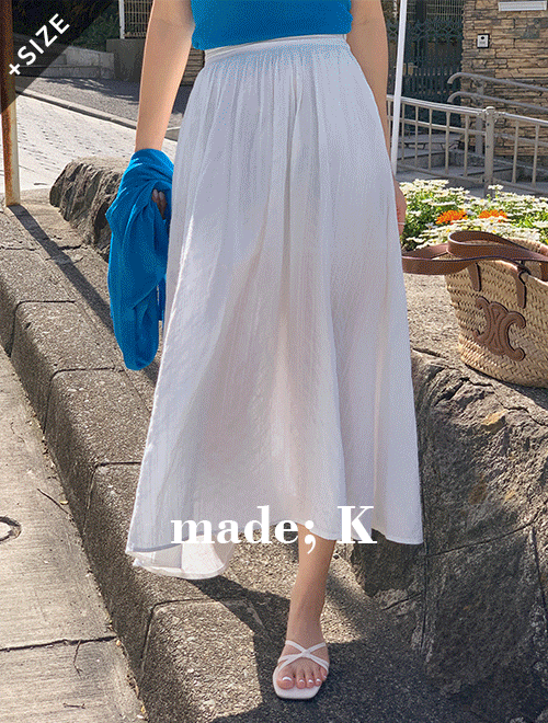k-club - [자체제작]#여름 릴리 레이스 플레어 스커트♡韓國女裝裙