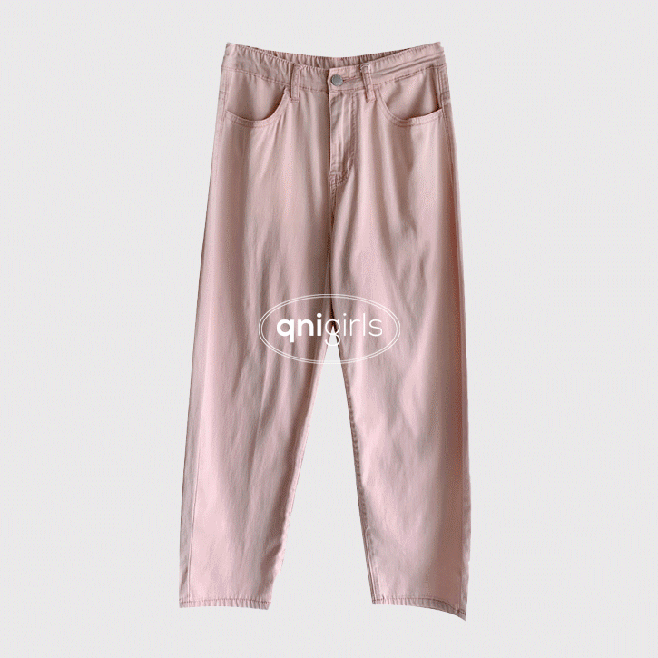 QNIGIRLS - [숏,일반,롱/텐셀혼방]수선놉206 썸머밴딩보이핏팬츠♡韓國女裝褲