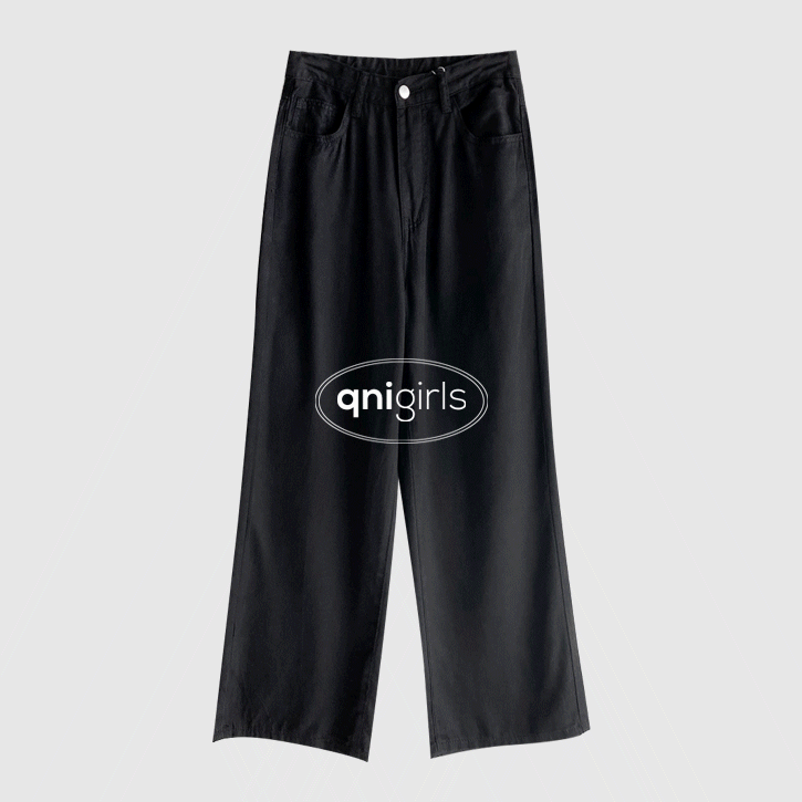 QNIGIRLS - [숏,일반,롱/텐셀100]수선놉207 썸머밴딩와이드팬츠♡韓國女裝褲