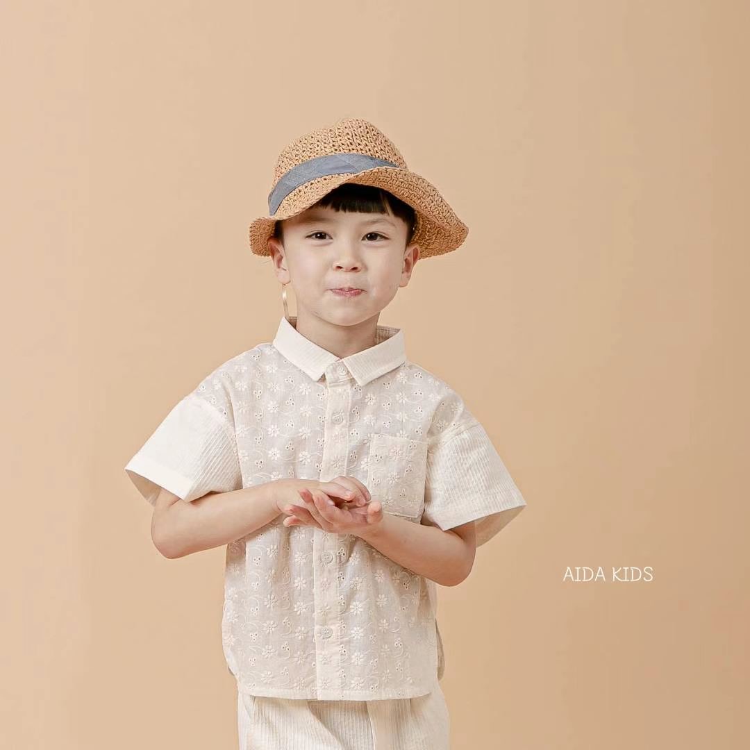 【現貨】AIDA 2023 韓國童裝上衣 Dogecream Shirts  size 3