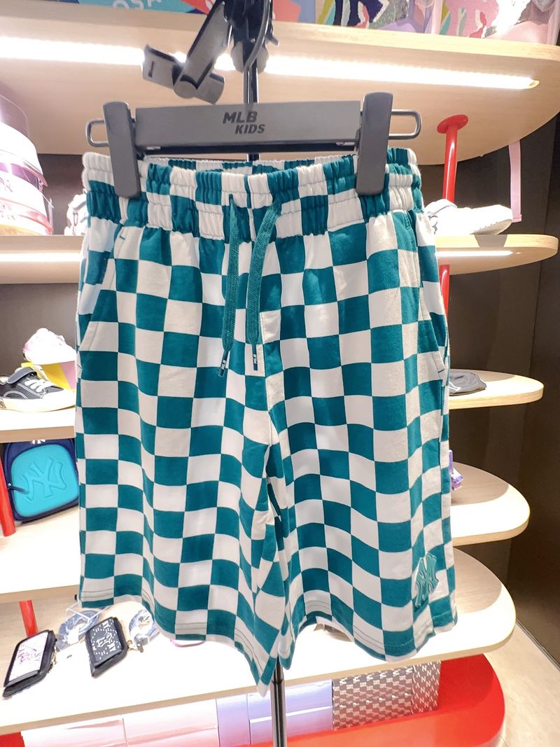 【限時優惠】MLB KIDS | Checkerboard Shorts NEW YORK YANKEES - Green