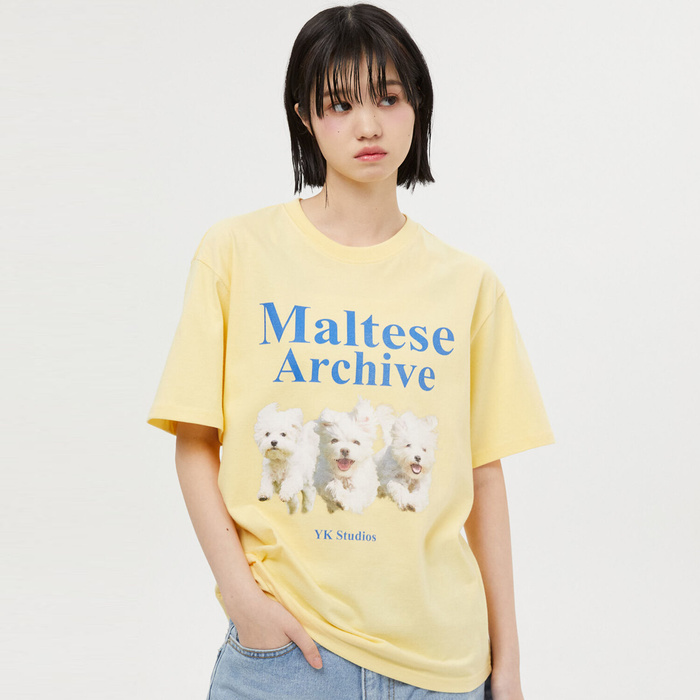 【限時優惠】Wai Kei - Maltese Archive Short Sleeve T-shirt | LIGHT YELLOW