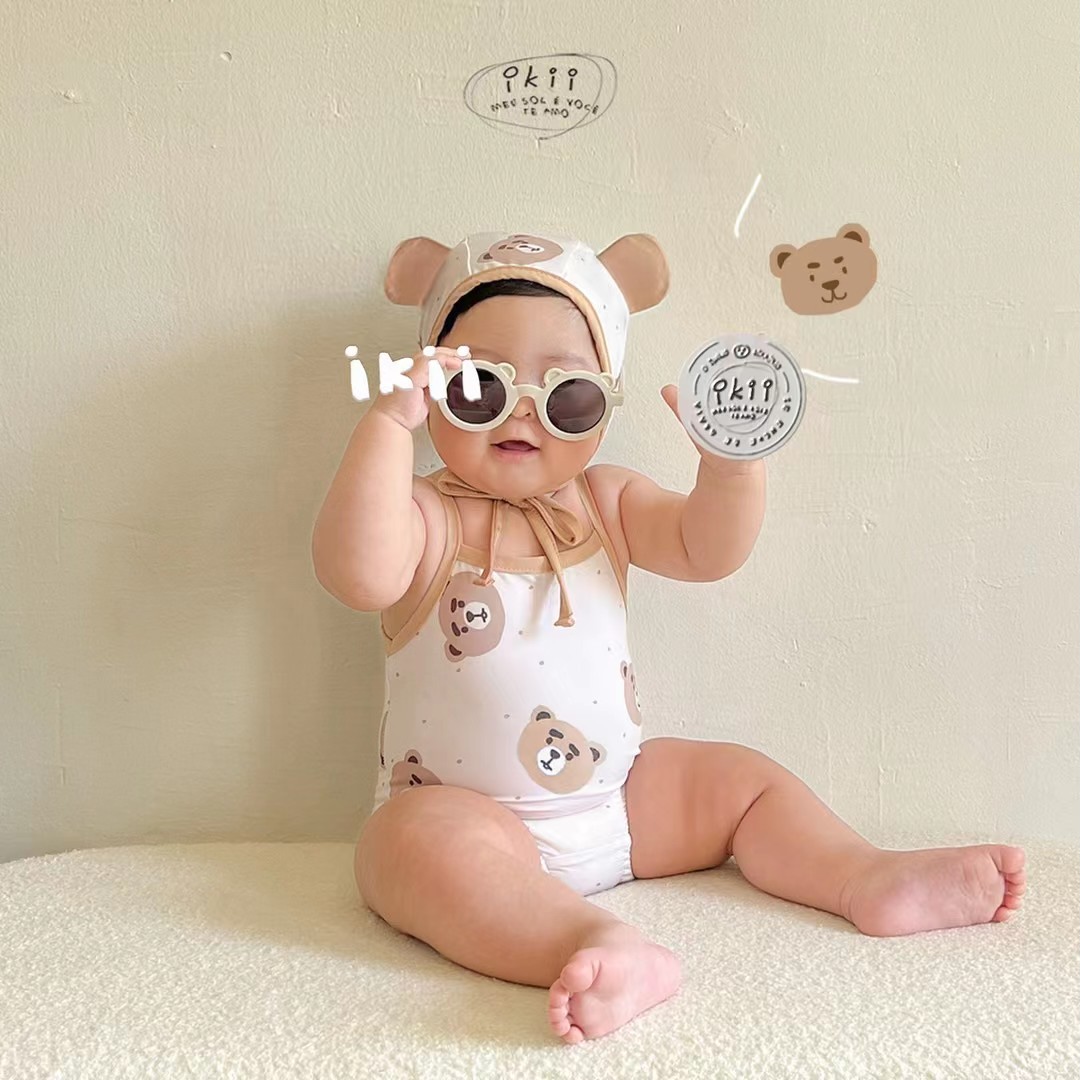 IKII S/S 2022♡ Bear Baby Swimwear 2 SET (Swimwear + Hat)