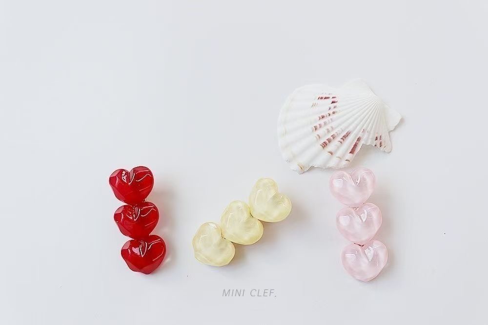 【現貨】韓國 MINI CLEF ♡ heart candy pin SET (1套3個)