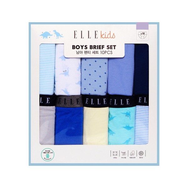 【韓國COSTCO直送】Elle Boy’s Brief 男童三角內褲10條套裝