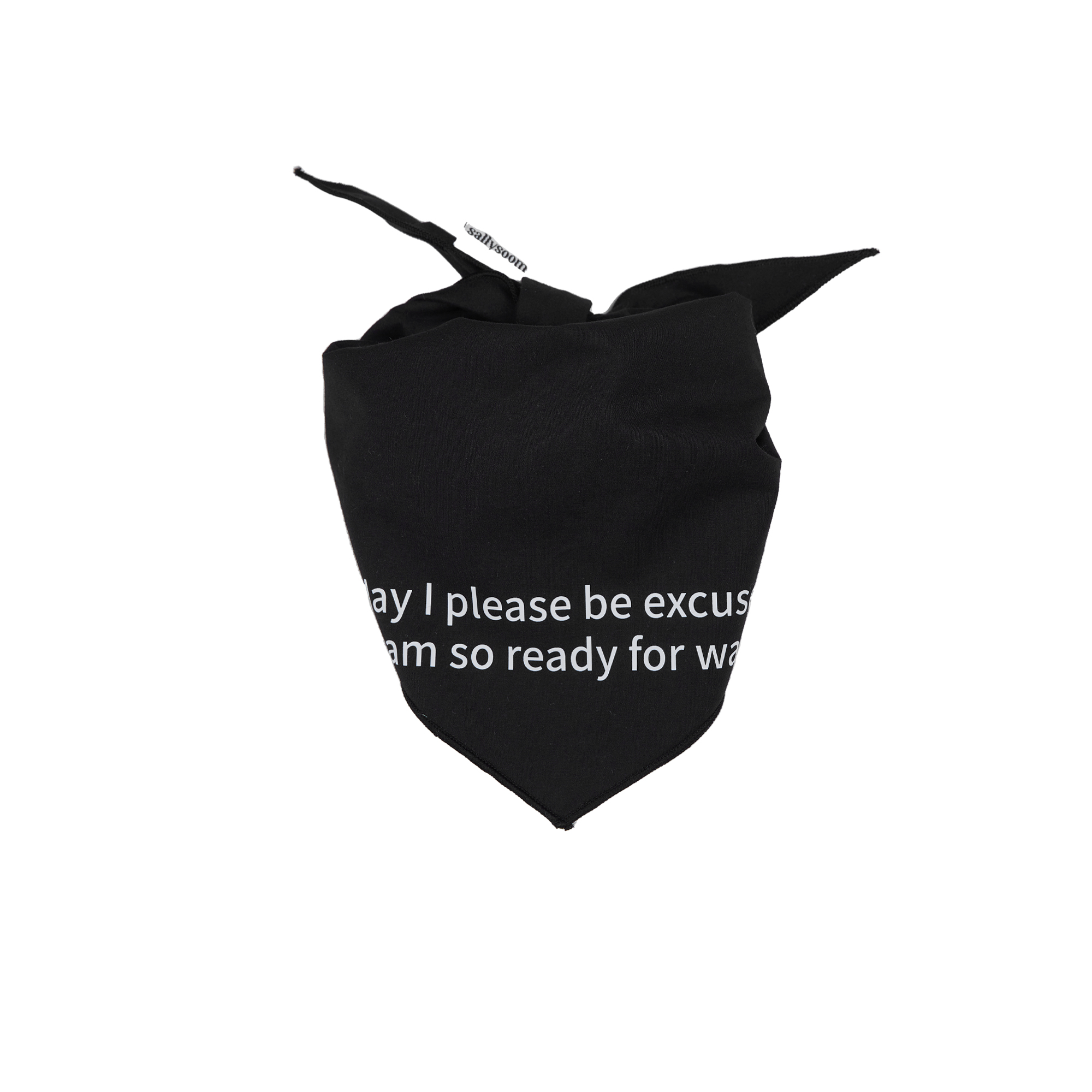 韓國Globalsallys- Sallysoom lettering bandana (Black)圍巾♡ 寵物衫