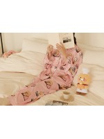 Kakao Friends-Women's Top and Bottom Pajamas Pink Chunsik 女式上下睡衣粉色 Chunsik