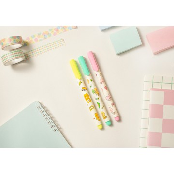 Kakao Friends-Color Pop Highlighter 3P Set Friends 彩色流行熒光筆3P套裝 Friends