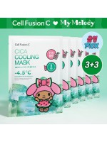 韓國 Olive Young 特別優惠套裝 - Sanrio 曬黑版聯名 × Cell Fusion C Post Alpha Cica 冷卻舒緩面膜（3片 + 3片加贈）