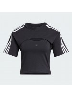 韓國 ADIDAS - 剪裁T恤 - 黑色