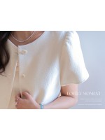 [LEELIN[D-2 선착순 한정수량 15% 혜택]MADE LIN리모어 튤립셔링 반팔 자켓[size:F(5566)]] 外套