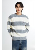 韓國直送 SPAO - (Woody) Haji Stripe Sweater (CHARCOAL)