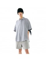 韓國CODEGRAPHY - CGP OVERFIT OXFORD SHORT-SLEEVED SHIRT_gray