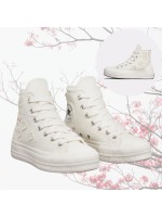 韓國 CONVERSE - Chuck Taylor All Star Lift Platform 3D Flower Egglet A09778C｜櫻花系列