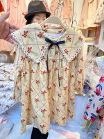 CANIWA 韓國童裝連身裙 (棕黄色) (SIZE 7)