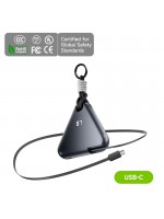 MChaos 10000mAh 穿戴式行動電源 USB-C 伸縮電纜 (星光灰)	