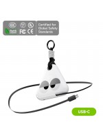 MChaos 10000mAh 穿戴式行動電源 USB-C 伸縮電纜 (珍珠白 — 眩光)	