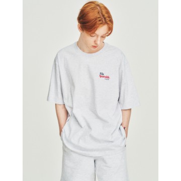 韓國FILA - Sportslife Small Logo Short Sleeve T-shirt (MELANGE GRAY) 