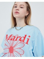 【韓國獨家限時優惠】韓國 Mardi Mercredi  TSHIRT FLOWERMARDI_SKY RED