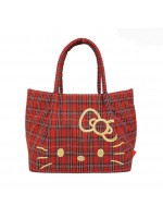 Sanrio Hello Kitty x ROOTOTE DELI 格仔紋手袋 | 紅色 RED