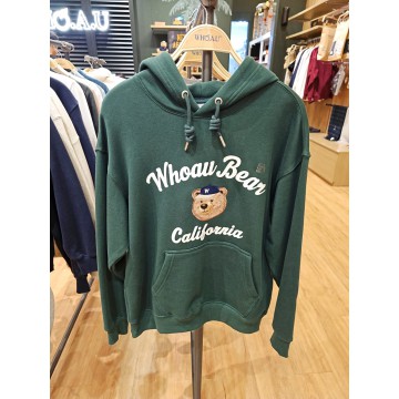 韓國直送 WHO.A.U - Steve Campus Patch Hoodie(Brushed)