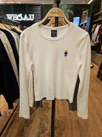韓國直送 WHO.A.U - Steve Ribbed Long Sleeve T-shirt[B]