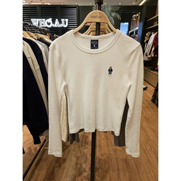 韓國直送 WHO.A.U - Steve Ribbed Long Sleeve T-shirt[B]