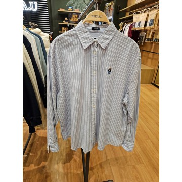 韓國直送 WHO.A.U - Steve Loose Fit Striped Shirts