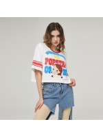 【韓國限時優惠 23/03 | 10:00 截單】韓國直送YoukShimWon - Popstar Semi-crop T-shirt F Leah