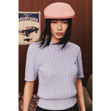 Kangol - WMNS Cable Short-sleeve Knit 1859 LT.BLUE