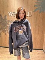 韓國直送 WHO.A.U -  Steve Campus Hoodie (CHARCOAL)