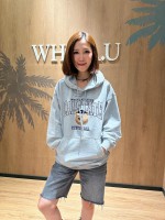 韓國直送 WHO.A.U -  Steve Campus Hoodie (MELANGE GRAY)