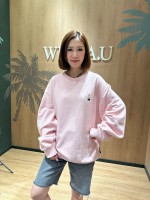 韓國直送 WHO.A.U -  Steve Sweatshirt(Brushed) (LIGHT PINK)