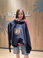 韓國直送 WHO.A.U -  Steve Boucle Patch Hoodie (BLACK)