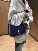 韓國直送 WHO.A.U -  Steve Mini Hobobag (NAVY)